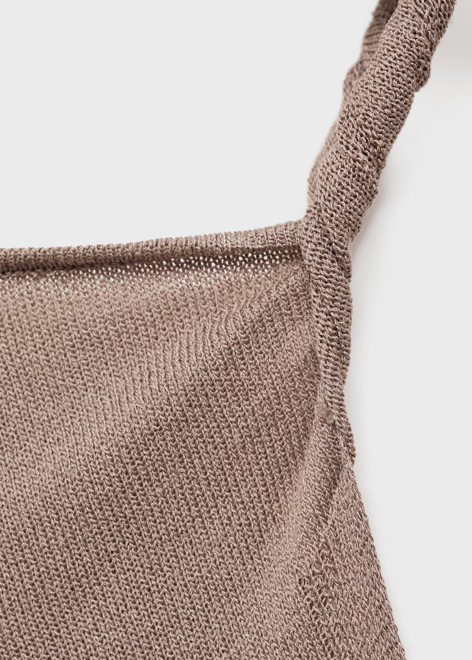 Asymmetrical knitted top with straps - Women | MANGO United Kingdom | MANGO (UK)