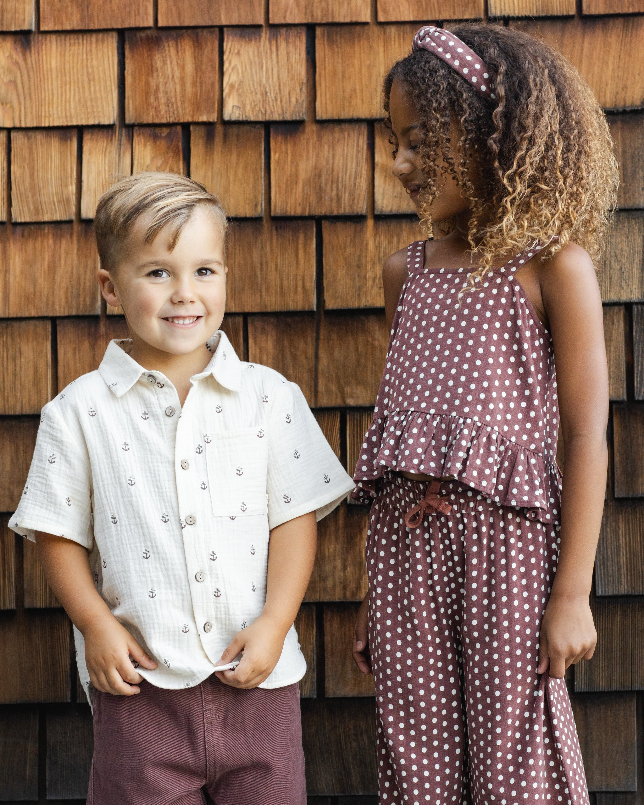 Collared Short Sleeve Shirt Anchors | Rylee + Cru