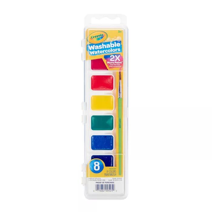 Crayola 8ct Watercolor Paints with Brush | Target