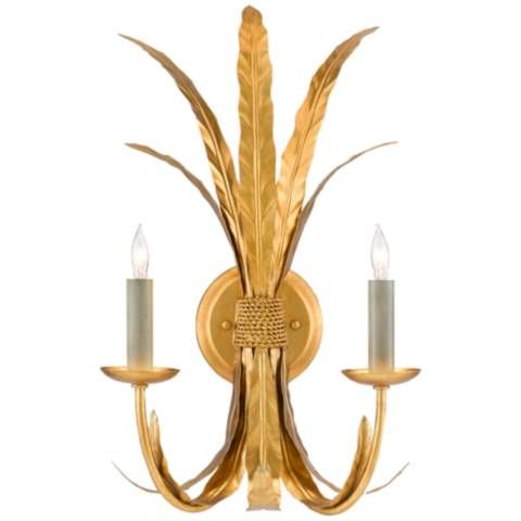 Currey & Company Bette Gold 2-Light Wall Sconce - #074F3 | Lamps Plus | Lamps Plus