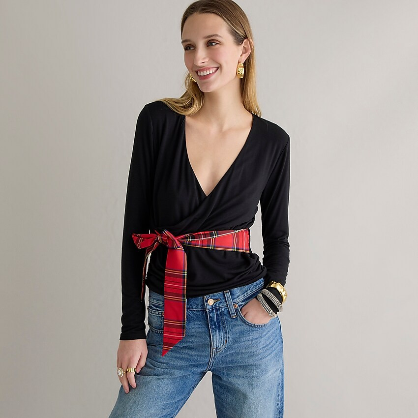FormKnit long-sleeve wrap top | J. Crew US