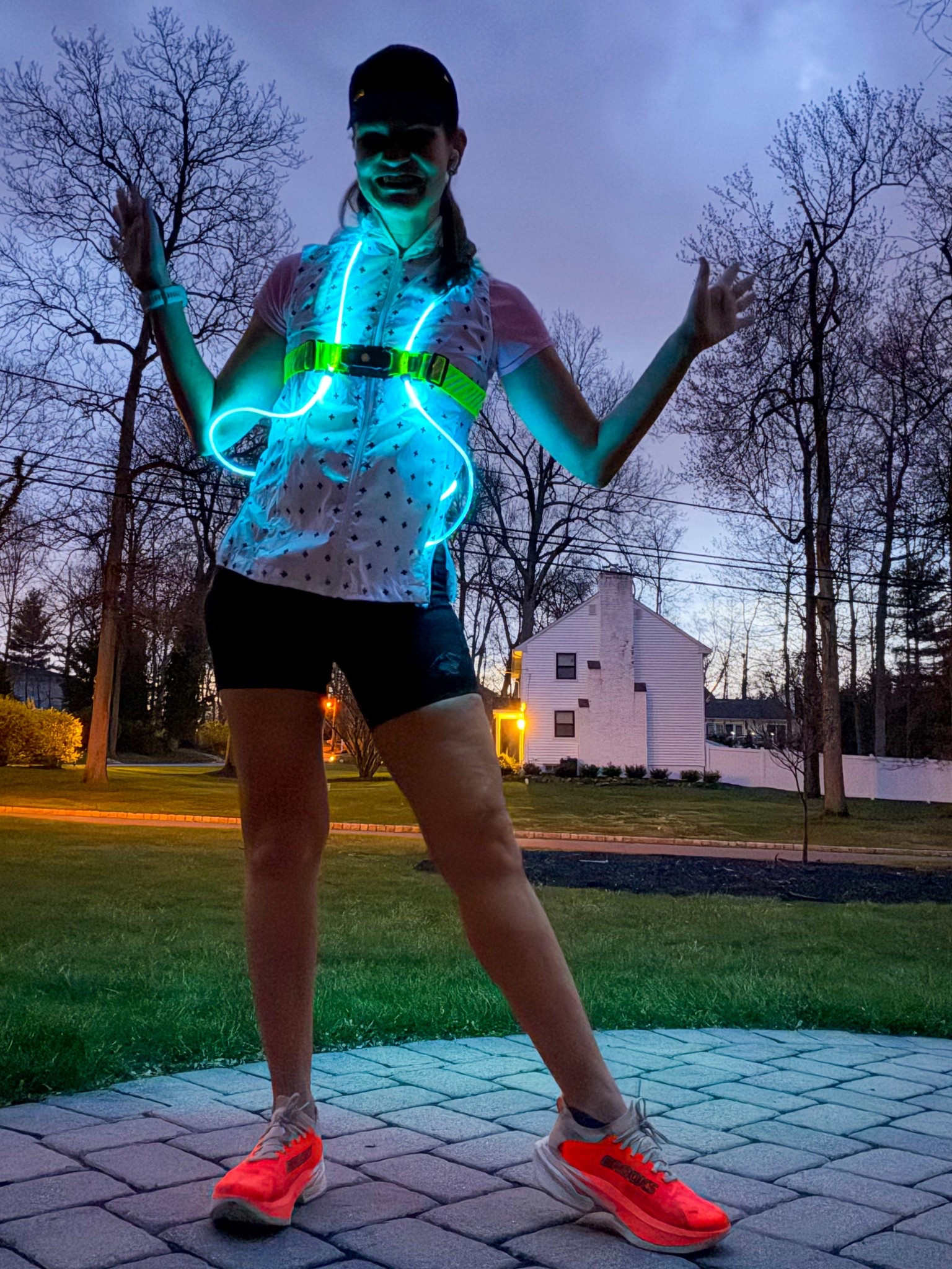 Back up and at it, glow edition! This Oiselle rain vest was perfect in case the rain decided to show up. Thankfully it did not! 🙌

#LTKfitnessgoals #LTKActive #LTKmorningroutine