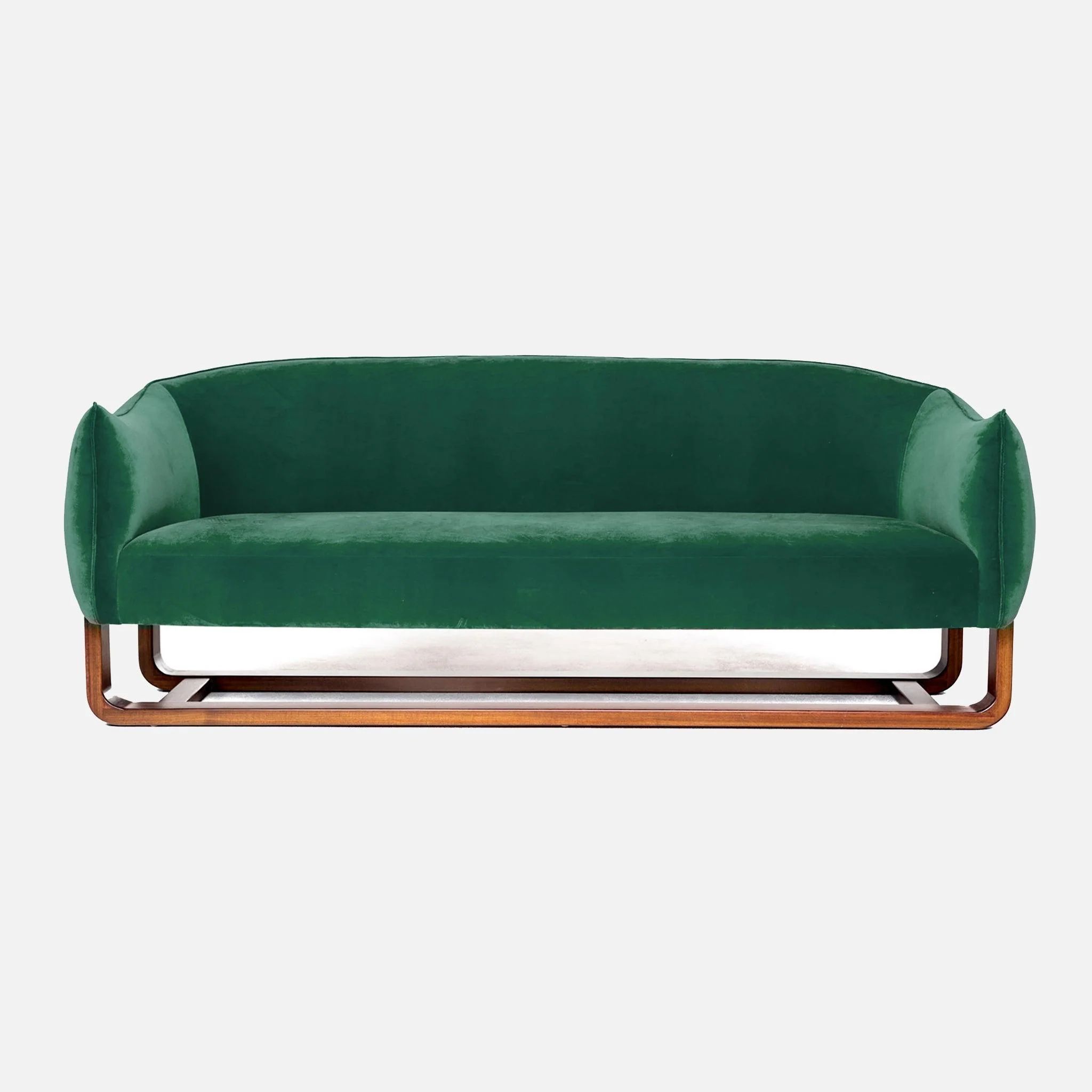 Milo Emerald Green Velvet Sofa | 54kibo
