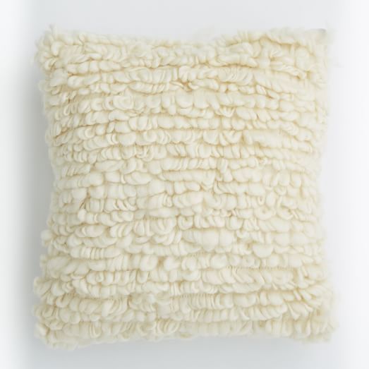 Wool Looped Pillow Cover - Ivory | West Elm (US)