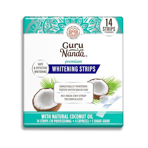 GuruNanda Teeth Whitening Strips Kit - 7-Day Treatment with Non-Slip, Dry Strip Technology - Whitening Designed with Care for a Brighter Smile | Amazon (US)