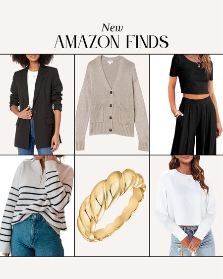 Hi cutie! Glad you’re here ✨

amazon must haves, amazon finds, amazon blazer, cardigan, gold ring, outfit idea, black and white stipe pullover, two piece set 

#LTKSeasonal