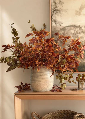 Afloral™ Cimicifuga Ramosa Fake Leaves in Rust Brown - 30" | Afloral