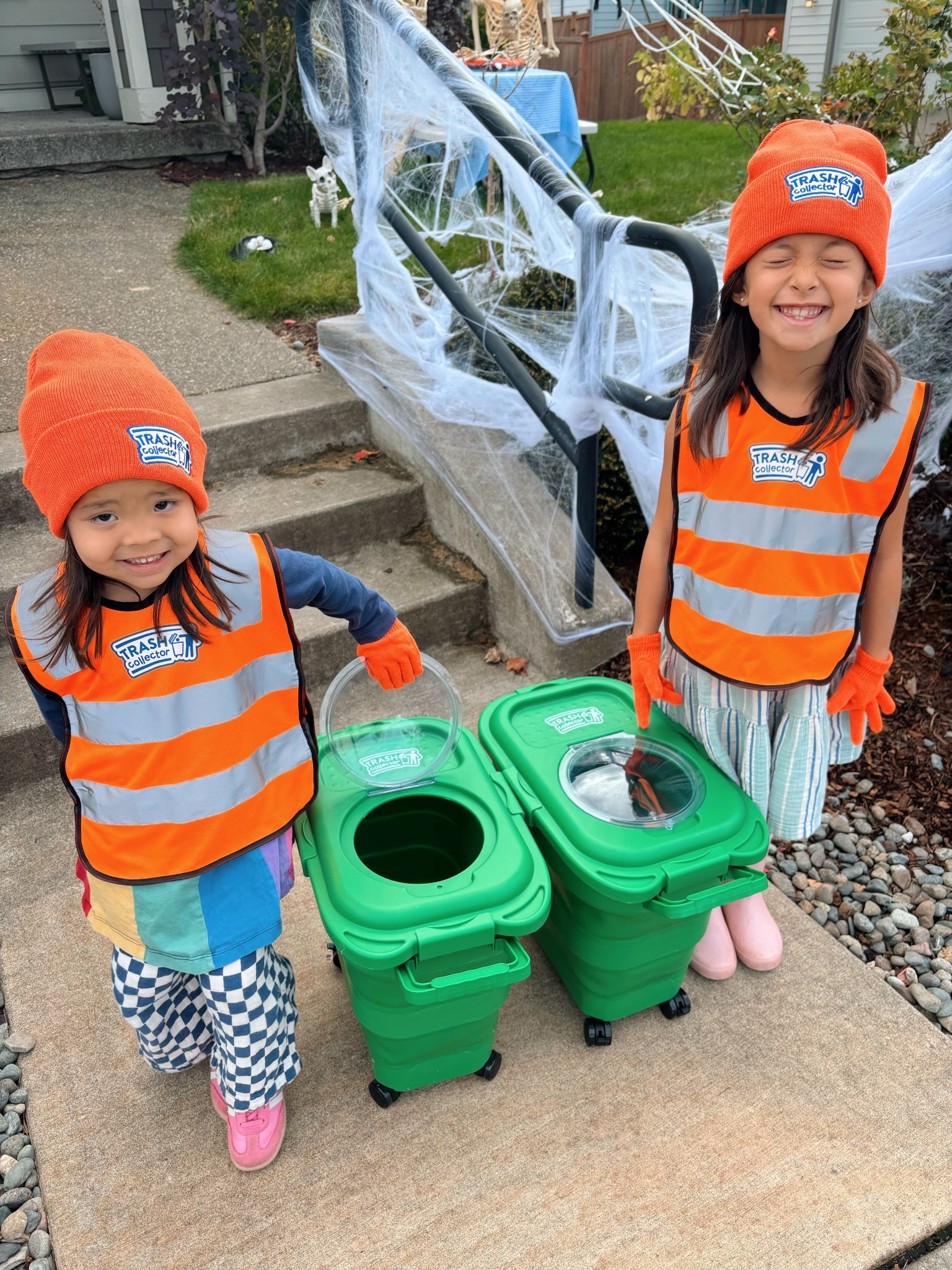 Trash cans ready for trick-or-treating 🙃 

#LTKFamily #LTKKids #LTKHalloween