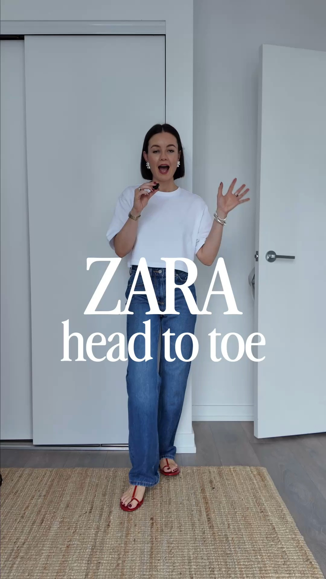 Full Zara outfit - tee (S), jeans (size 0), sandals are tts

#LTKcanada #LTKsummer #LTKjeans