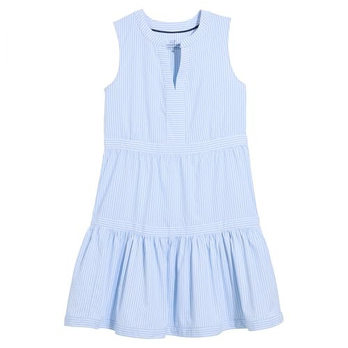 Vineyard Vines Harbor Seersucker Tiered Dress, Seersucker-Jake Blue, X-Large | Amazon (US)
