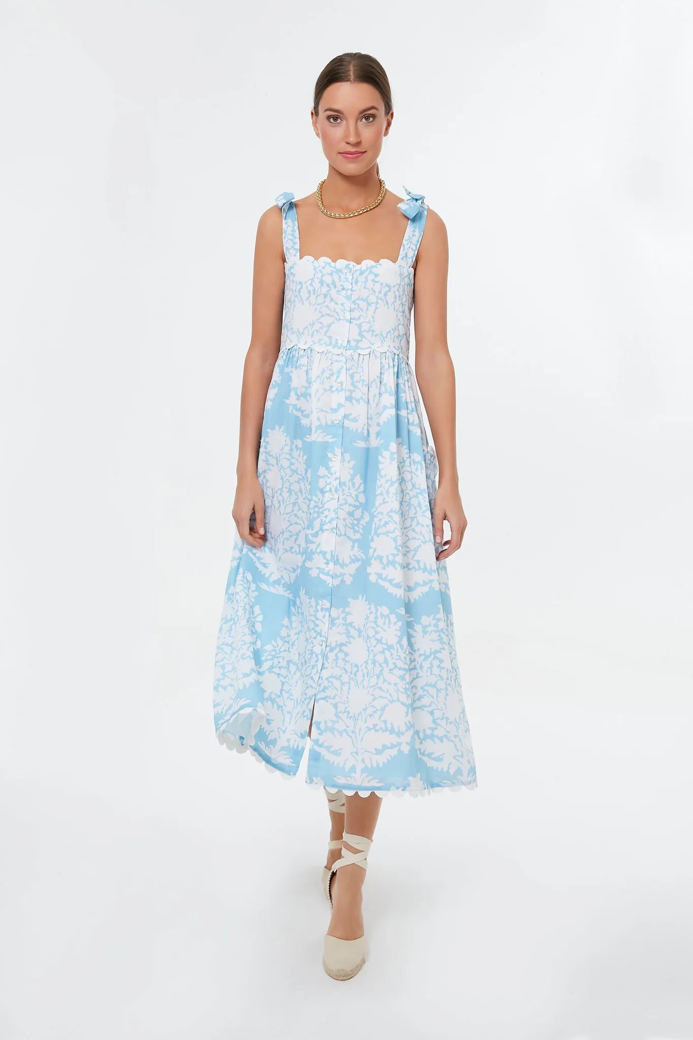Exclusive Pastel Blue Palladio Tie Shoulder Dress | Tuckernuck (US)