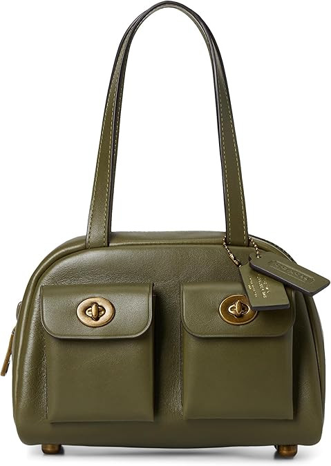 COACH Women's Twin Turnlock Bag 20 Olive One Size | Amazon (US)