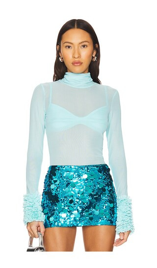 Helena Top in Soft Turquoise | Revolve Clothing (Global)