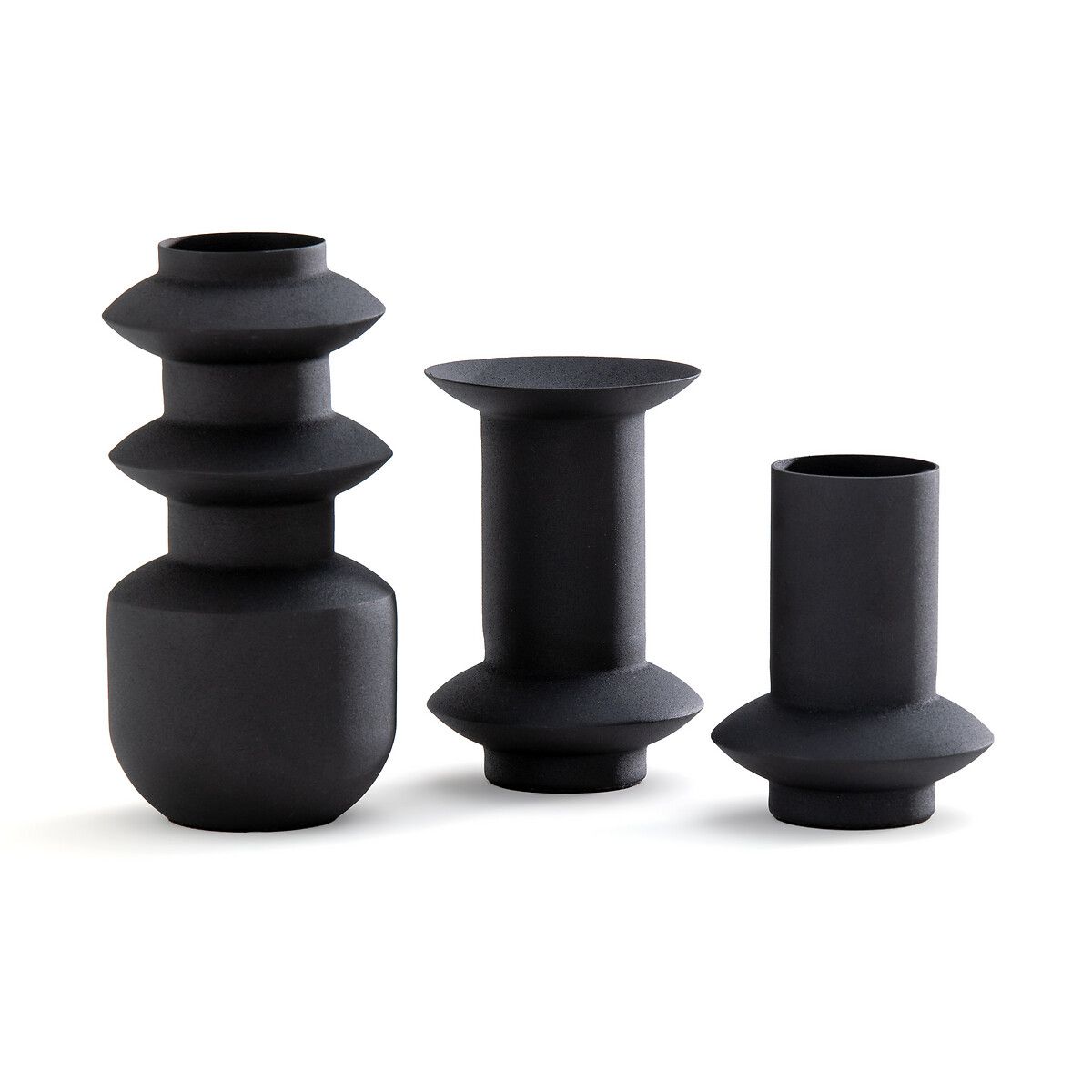 Set of 3 Anaïa Textured Metal Vases | La Redoute (UK)
