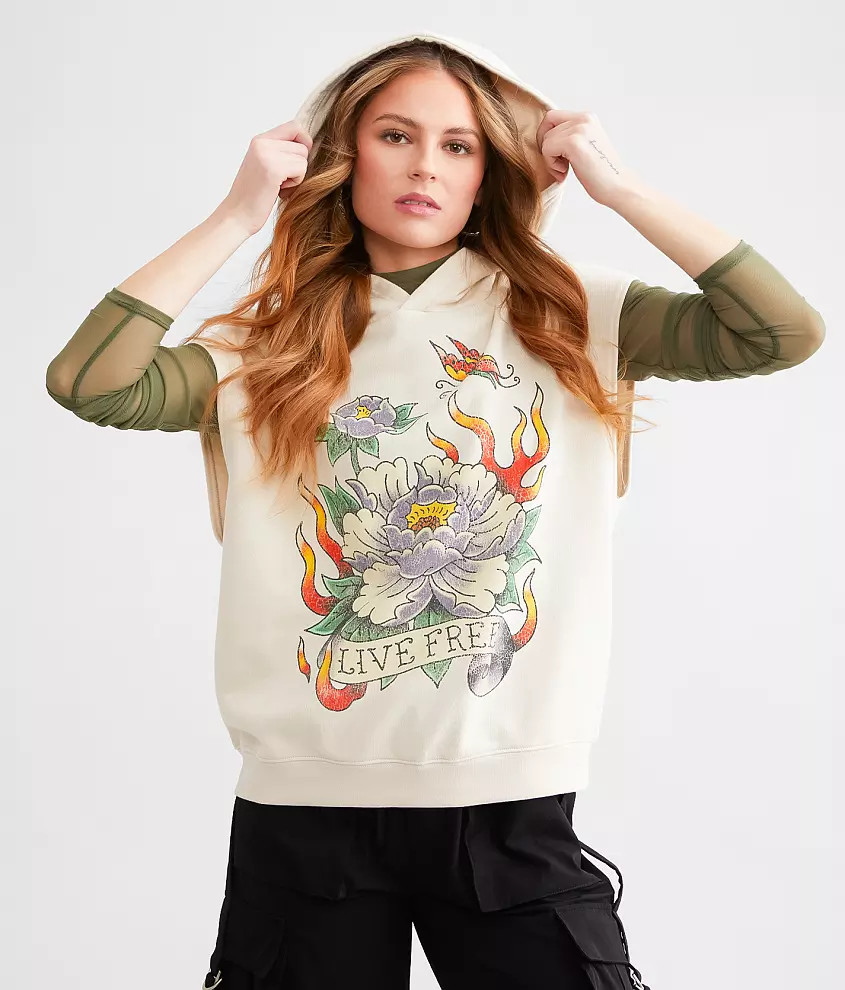 Live Free Sleeveless Hoodie | Buckle