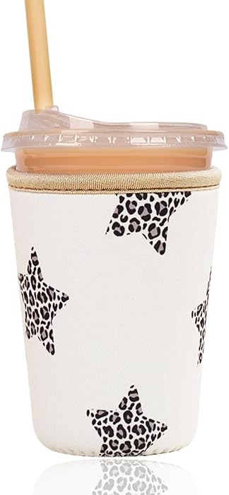 Reusable Insulated Sleeve for Iced Coffee Cup, Coffee Neoprene Sleeve for Cold & Hot Drinks, Beve... | Amazon (US)