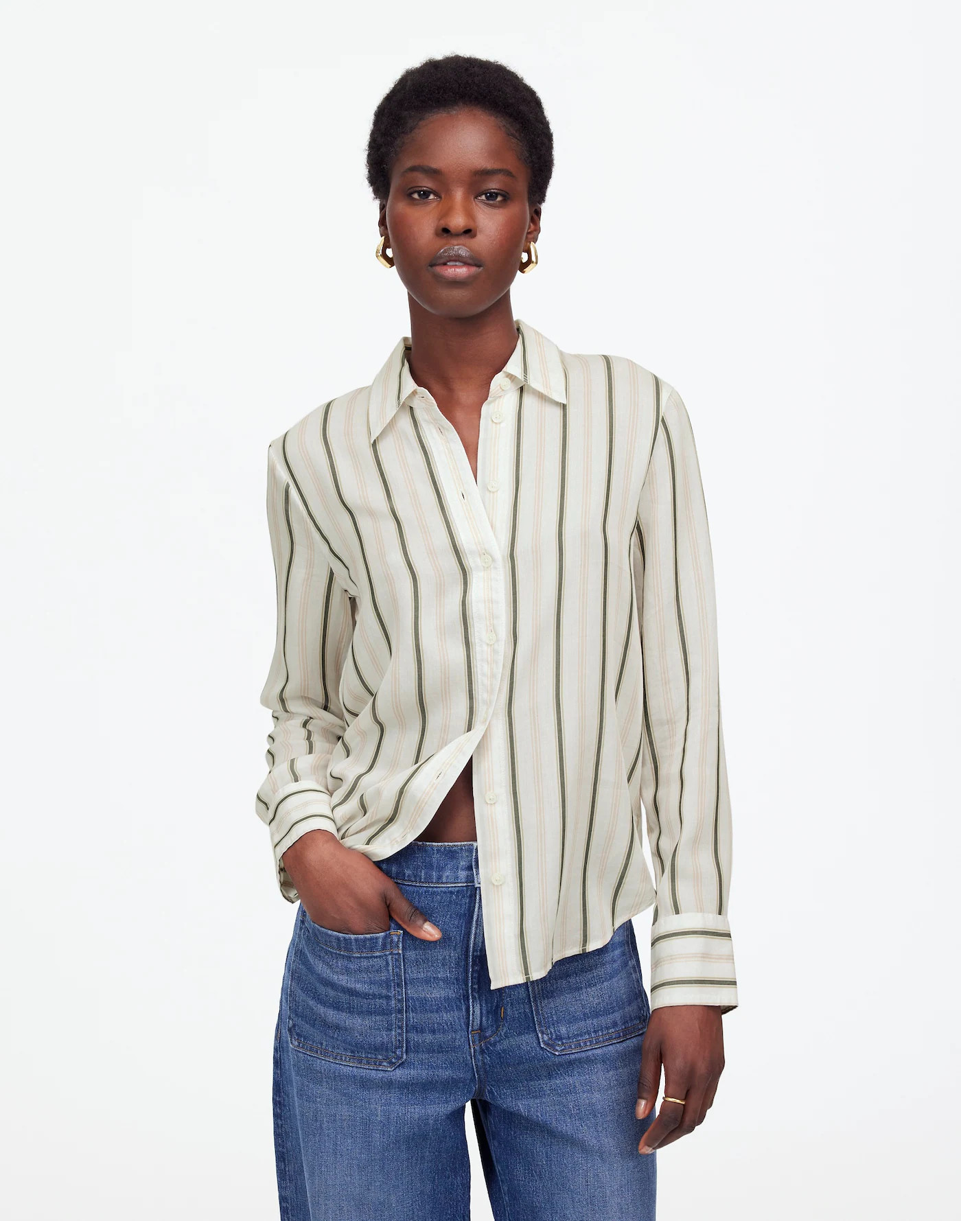 Striped Button-Up Shirt | Madewell