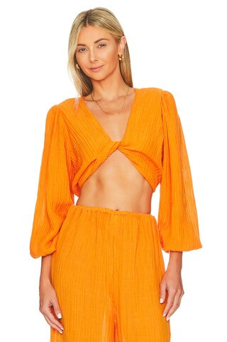 FAITHFULL THE BRAND Palmera Top in Tangerine from Revolve.com | Revolve Clothing (Global)