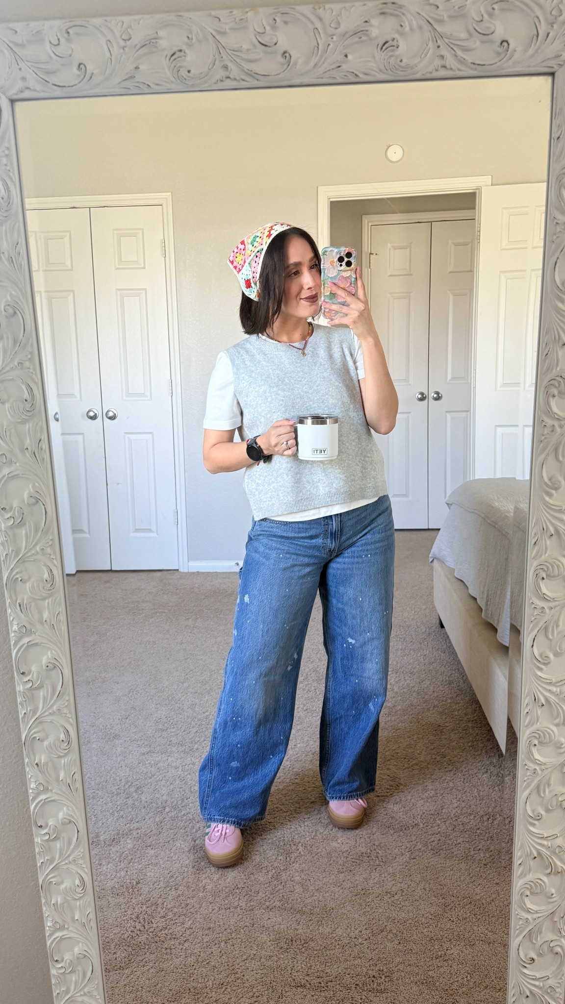 Spring outfit inspo. Casual everyday mom outfit ideas. gazelle outfit inspired. Pink sneakers. Spring accessories. 

Top- TJ MAXX size M
JEANS- Abercrombie size 27 short
Sneakers- Adidas Gazelle half size down 
Knitted head scarf- TJ MAXX 

(Linked similar items)

#LTKmomlife #LTKPetite #LTKootd
