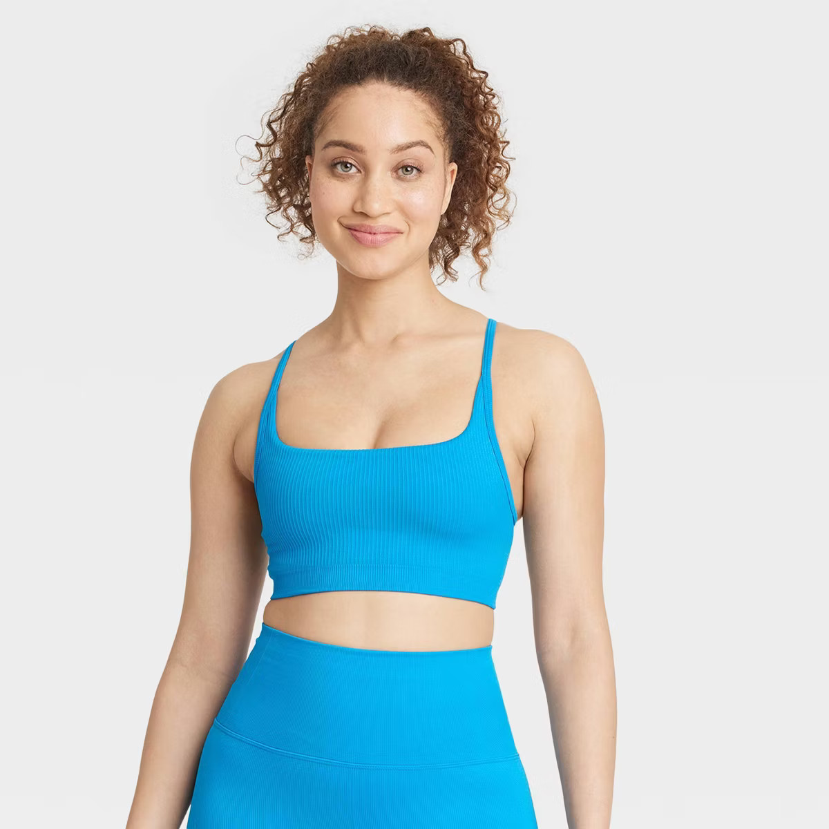 Women's Seamless Light Support Rib Sports Bra - All In Motion™ | Target
