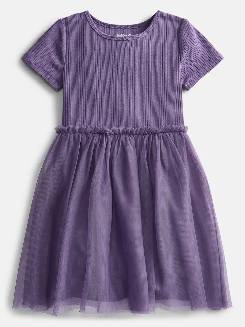 Wonder Nation Girls' Tutu Dress with Short Sleeves, Sizes 4-18 & Plus | Walmart (US)
