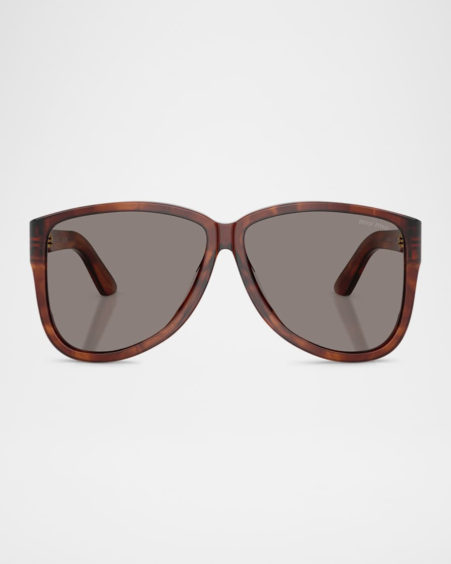 Miu Miu MU A08SF Acetate Aviator Sunglasses | Neiman Marcus