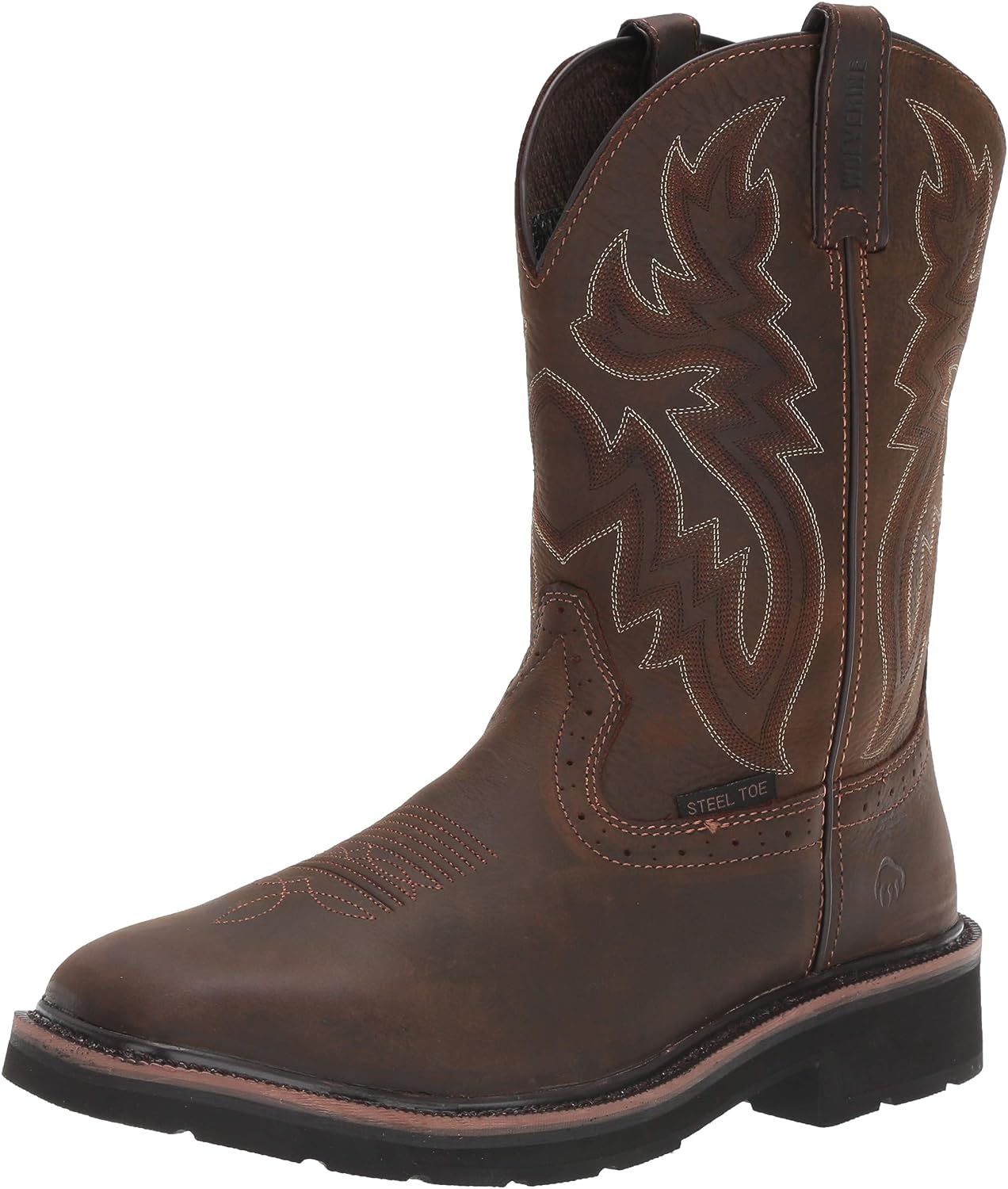 Amazon.com: WOLVERINE Men's Rancher ST Work Boot, Dk Brown/Rust, 12 : Clothing, Shoes & Jewelry | Amazon (US)
