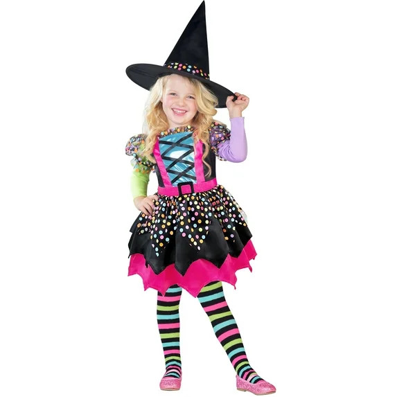 Polka Dot Witch Halloween Costume for Toddler, Size 2T, by Way to Celebrate | Walmart (US)