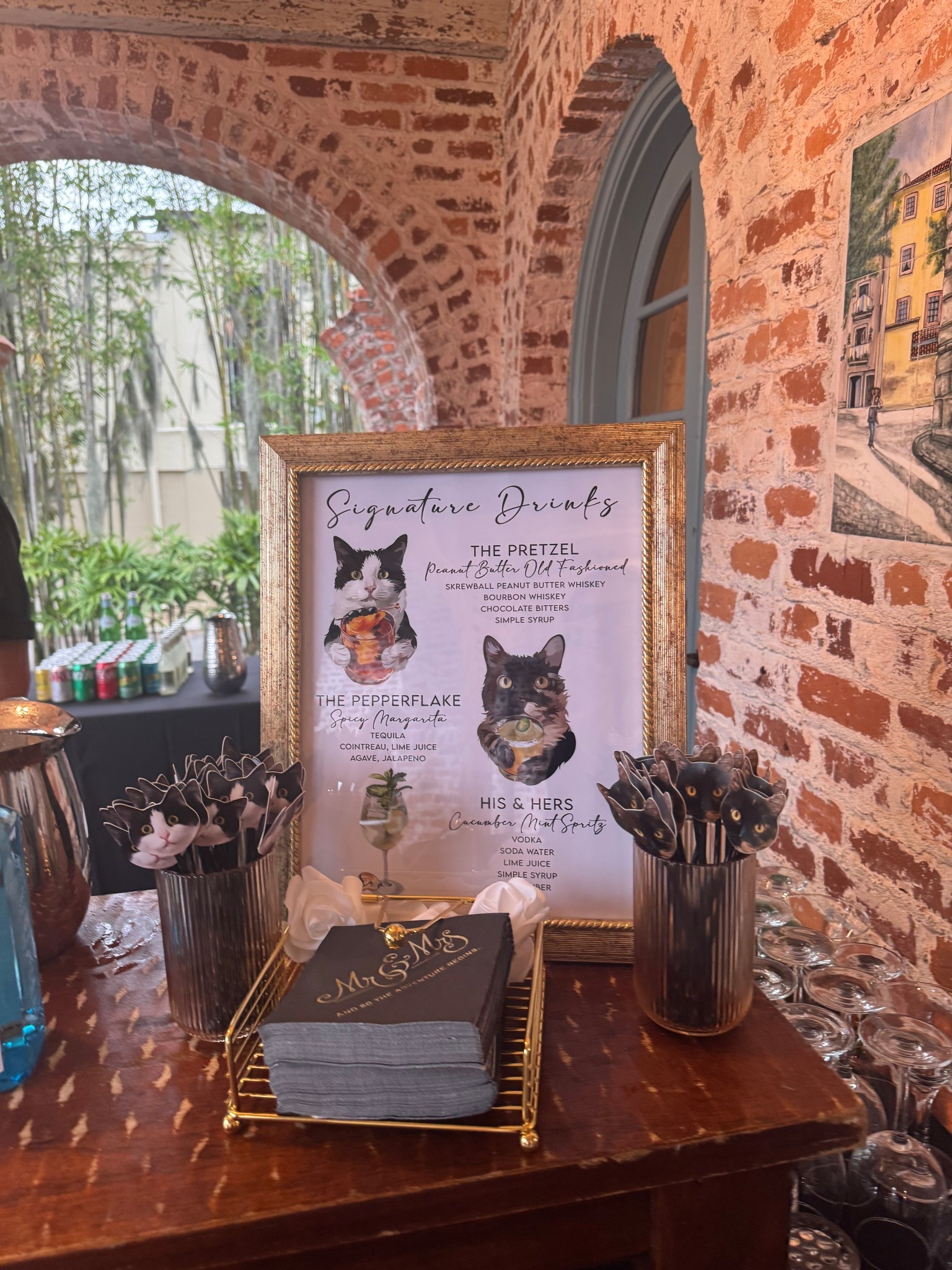 Looking for the most iconic and perfect cocktail table set up for your wedding? Exact links below (gold vases holding the cocktail stirrers are similar item - not exact) 🐱🍻

#LTKFindsUnder100 #LTKWedding #LTKPets