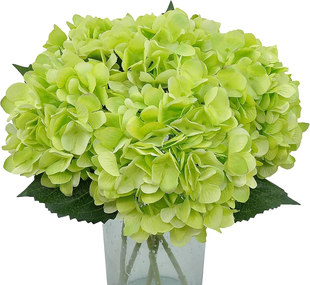 5Pcs Artificial Fake Flowers Plants Silk Hydrangea 1 Flower Head Arrangements Wedding Bouquets De... | Amazon (US)