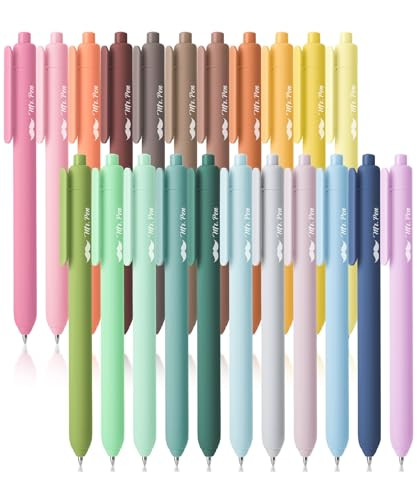 Mr. Pen- Retractable Gel Pens, 22 Pack, Color Ink Gel Pens Fine Point, 6 Pastel, 6 Morandi, 5 Light Vintage, 5 Dark Vintage, Retractable Pens, Cute Pens, Aesthetic Pens for Journaling Fine Tip Pens | Amazon (US)