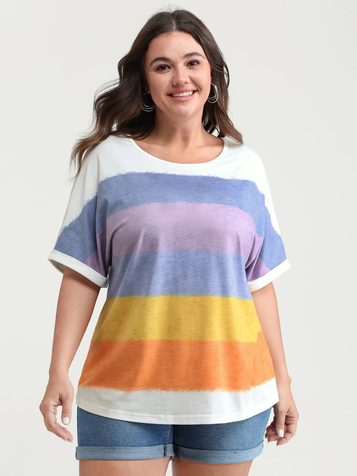 Multi-Color Supersoft Round Neck Knit Top | Bloomchic