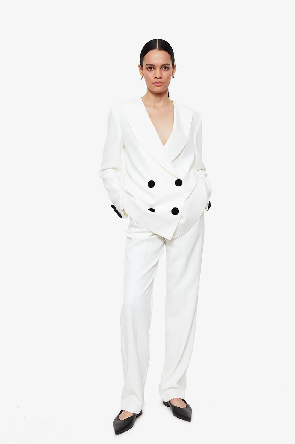 ANINE BING James Trouser AB x HC in White | Anine Bing