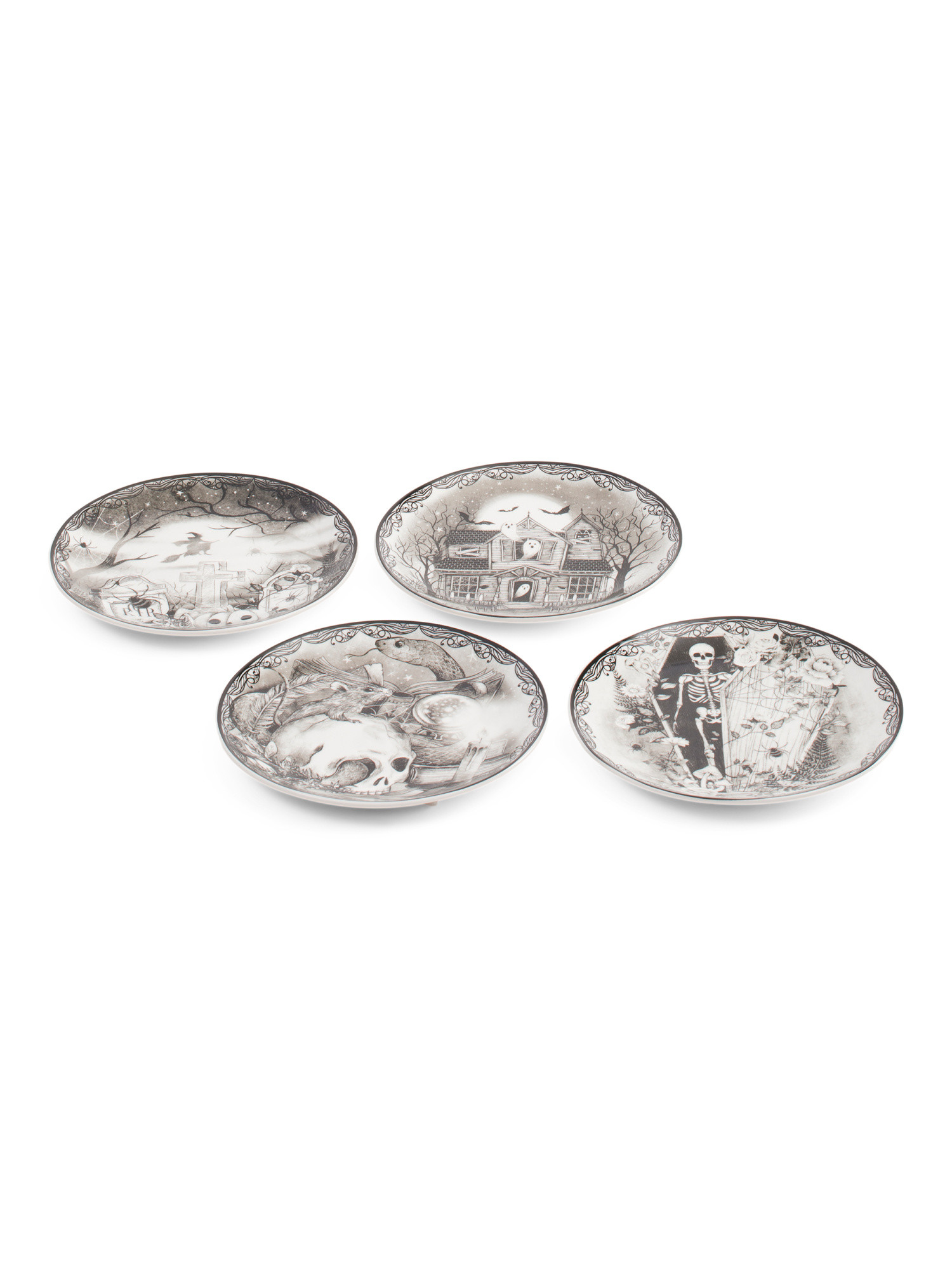 4pk Haunted House Appetizer Plates | Halloween | Marshalls | Marshalls
