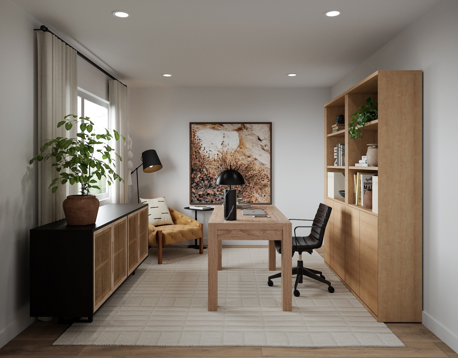 Does your work space inspire you?

I’ve never worked in an office that had t-bar ceilings and fluorescent lighting but the thought of it makes me feel a little sad. 

No judgement at all, but I do think that taking into consideration our surroundings when it comes to where we work is really important as we spend many hours in these spaces. 

Check out the pieces below that made this office feel welcoming and warm 💛 

Interior Design @curate_ca 

#LTKhome