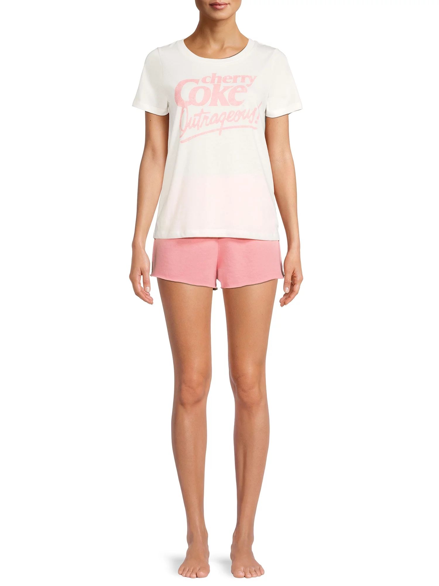 Grayson Social Women's and Women's Plus Short Sleeve T-Shirt and Shorts Sleep Set, 2-Piece | Walmart (US)