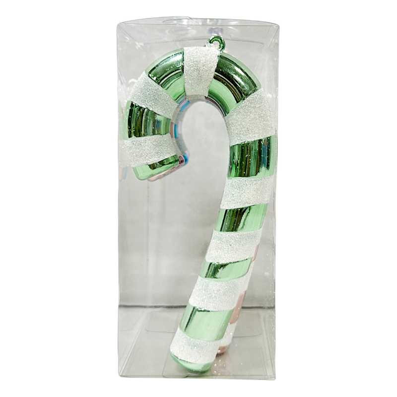 Mrs. Claus' Bakery 4-Count Green Candy Cane Ornaments | At Home