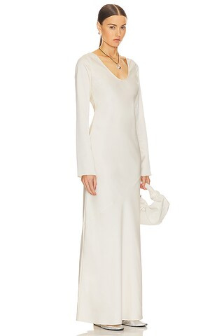 Angelica Backless Maxi Dress in Ivory | Revolve Clothing (Global)