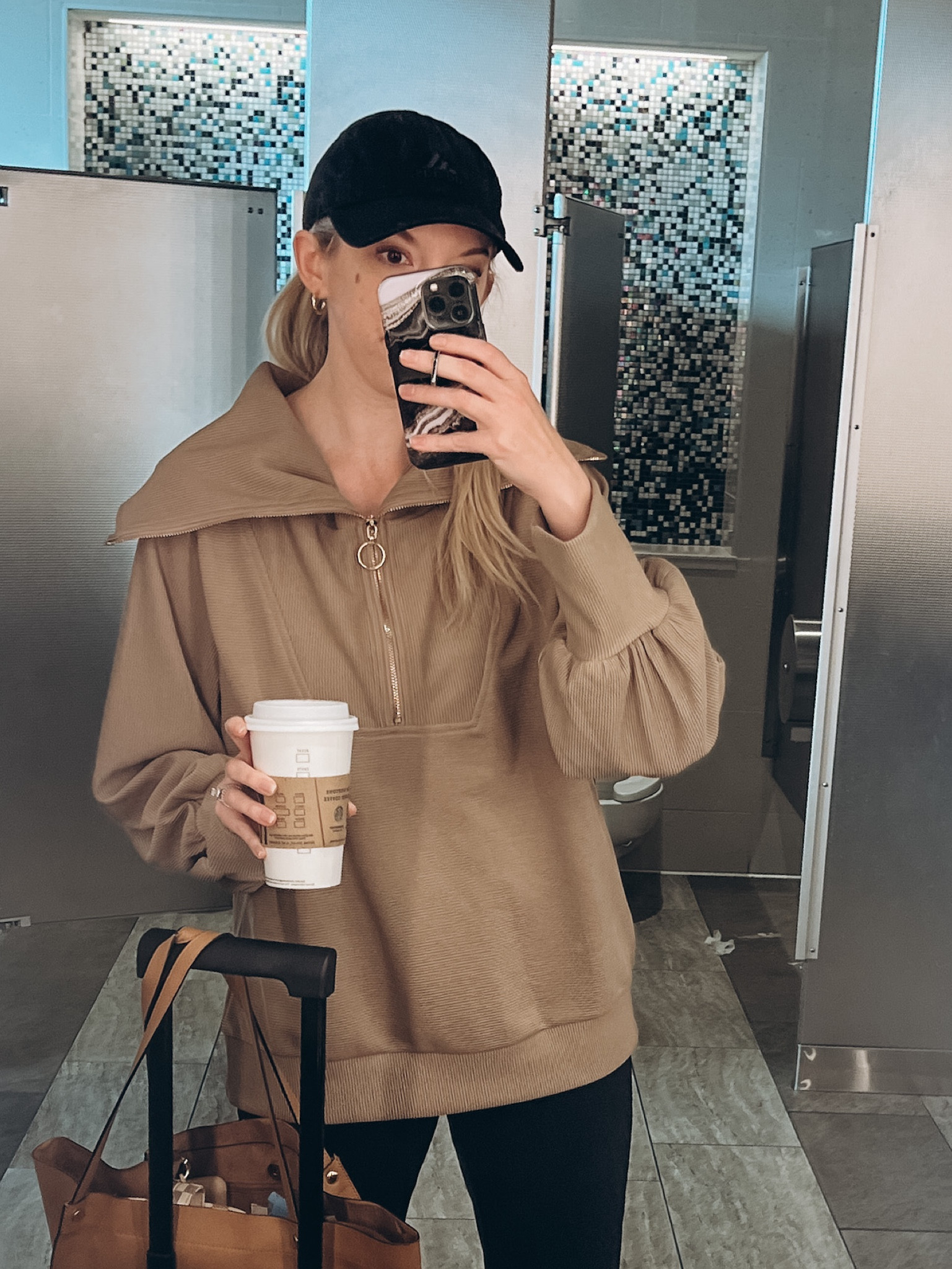 Travel day essentials. Leather tote bag neutral hard side carryon 




#LTKunder100 #LTKFind #LTKtravel