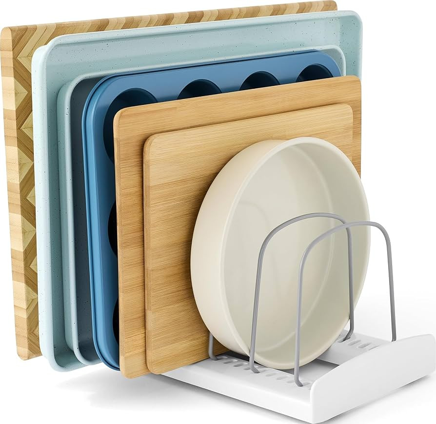 YouCopia StoreMore Bakeware Rack, Adjustable Dividers, Baking Pan Organizer | Amazon (US)