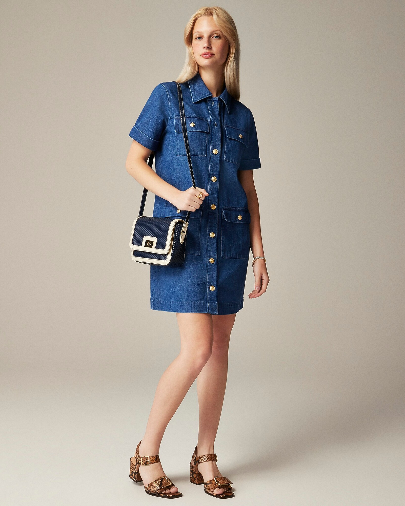 Utility pocket dress in denim | J. Crew US