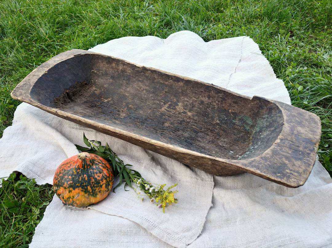 Large Wooden Bowl Antique Dough Bowl Antique Wood Bowl in Wabi - Etsy | Etsy (US)