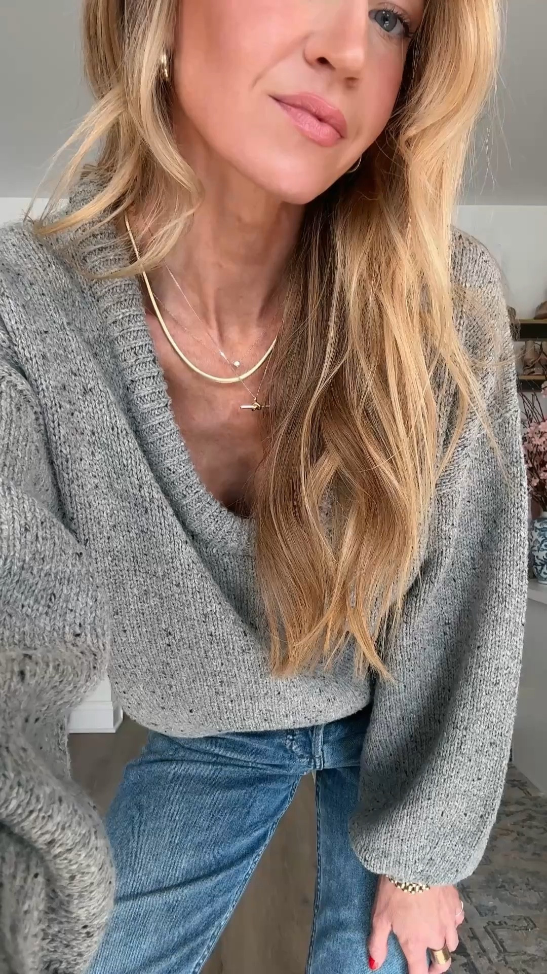 Love the exaggerated ribbing on the rolled neck of this sweater. 
Grey sweater: runs TTS, size up for an oversized fit. Wearing a S.
Jeans: great fit, run small, order 1 size up, wearing a 26
Dark brown suede flats: runs TTS 


#LTKgrwm #LTKStyleTip #LTKFindsUnder100