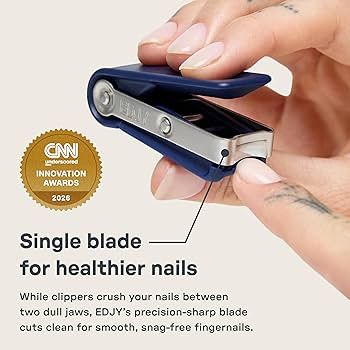 EDJY Fingernail Cutter - Precision Stainless Steel Nail Cutter for Fingernails | Sharp Blade, Erg... | Amazon (US)