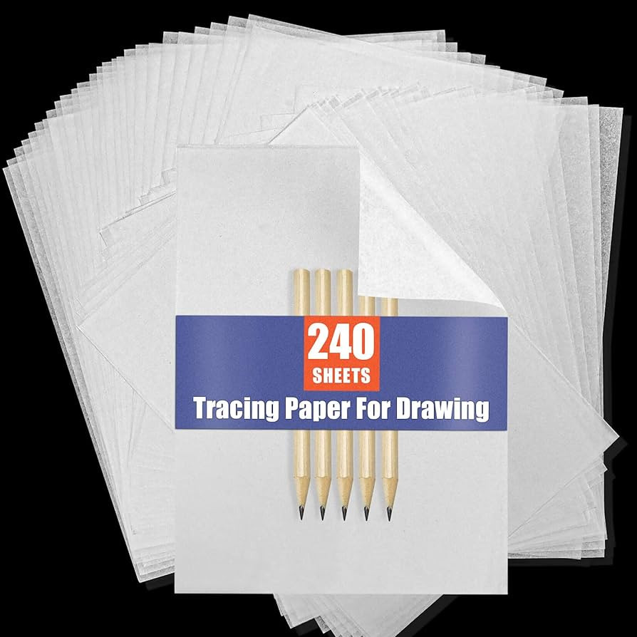 Transfer Paper Tracing Paper for Drawing Trace Paper - PSLER 240 Sheets White Translucent Tracing... | Amazon (US)
