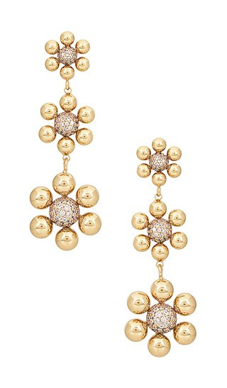 X For Love & Lemons Daisy Statement Earrings in Gold | Revolve Clothing (Global)
