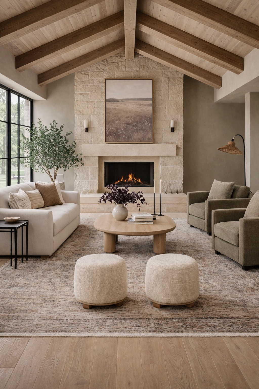 Ultra gorgeous and calming great room inspo — everything here is from Wayfair 😍😍 I love the neutral tones and earthy organic vibes here  

#LTKSeasonal #LTKHome #LTKSaleAlert