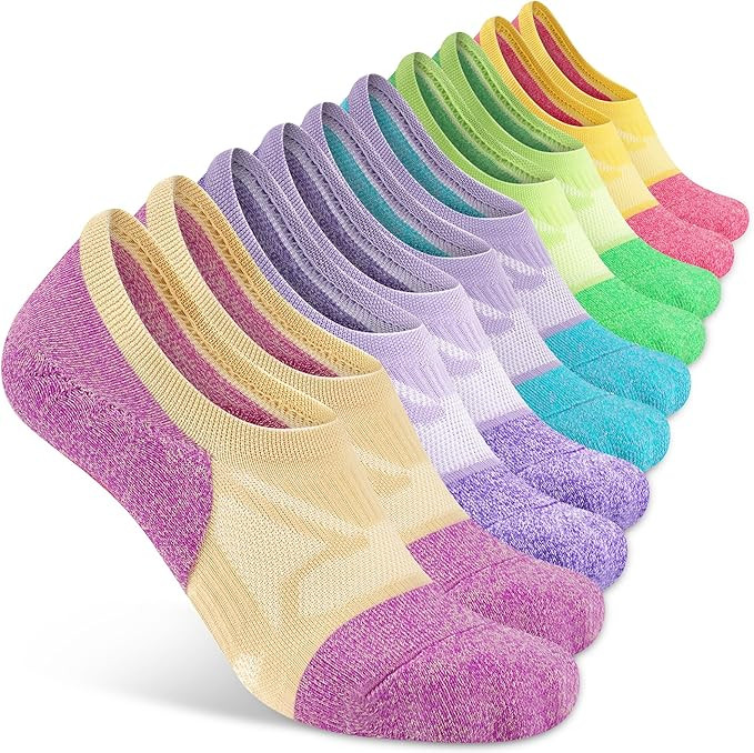 Gonii No Show Socks Womens Athletic Compression Running Low Cut Cushioned Socks 5 Pairs | Amazon (US)