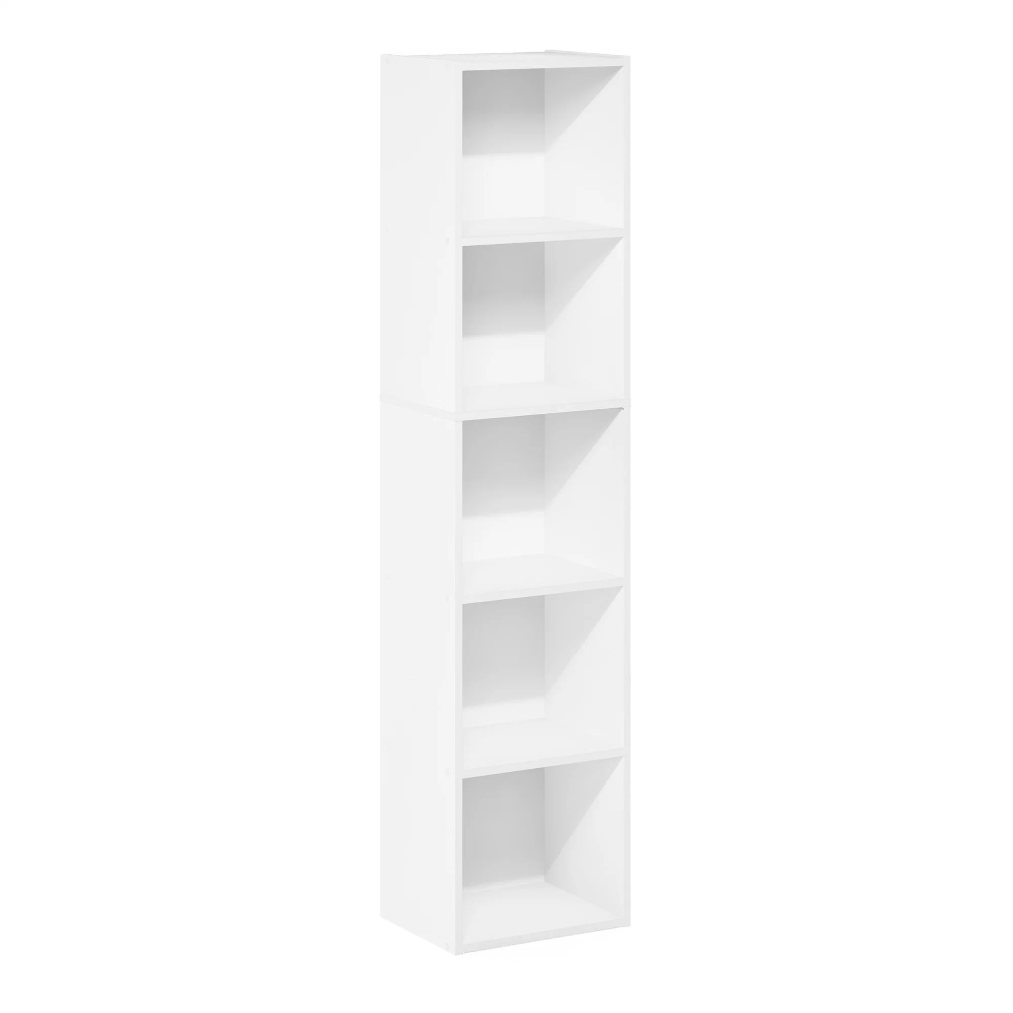 Furinno Pasir 5-Tier Open Shelf Bookcase, White | Walmart (US)