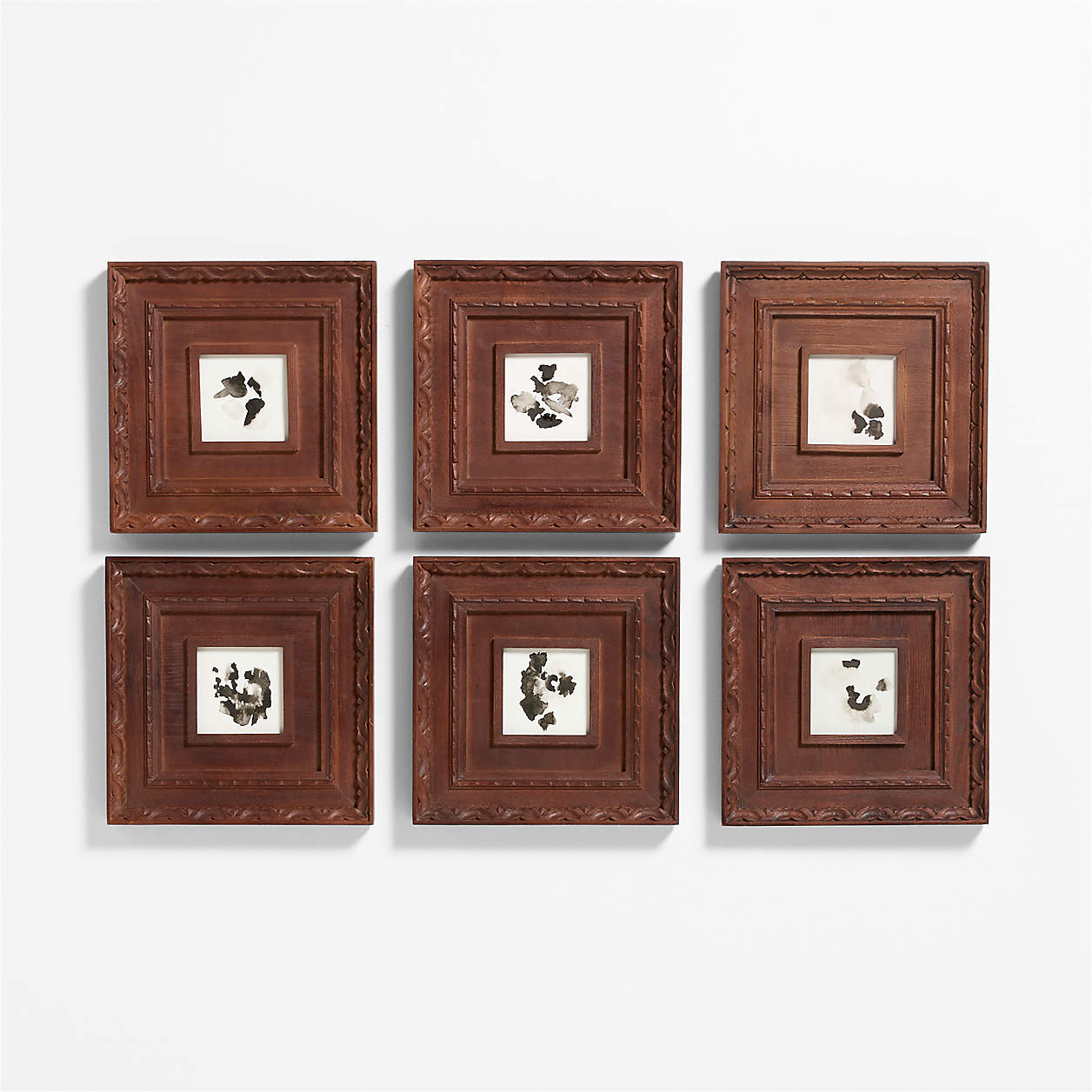 Edinburgh Walnut Gallery Wall Frames Set of 6 | Crate & Barrel | Crate & Barrel